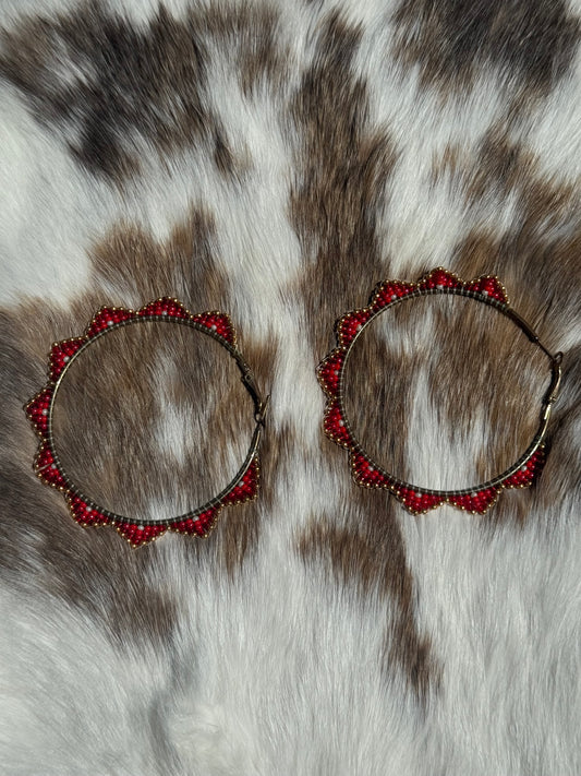 Red large hoops