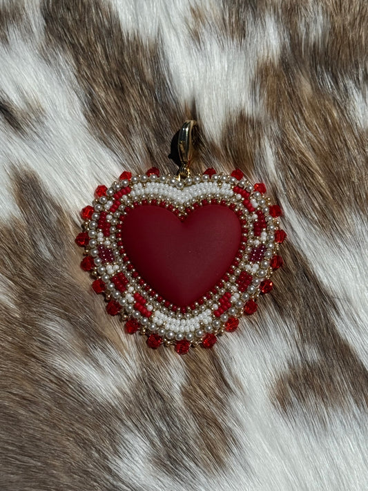 With all my heart bag charm
